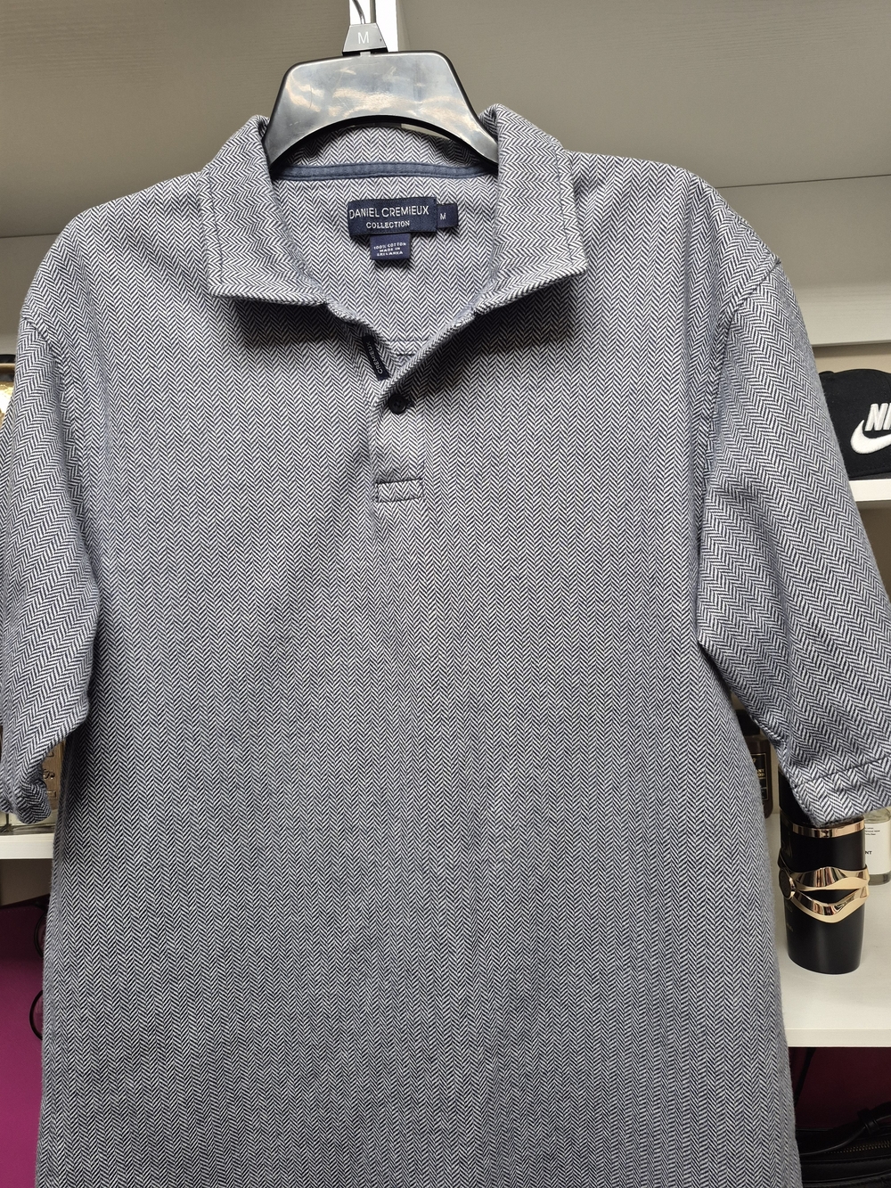 Daniel Cremieux Blue-Gray Patterned Polo
